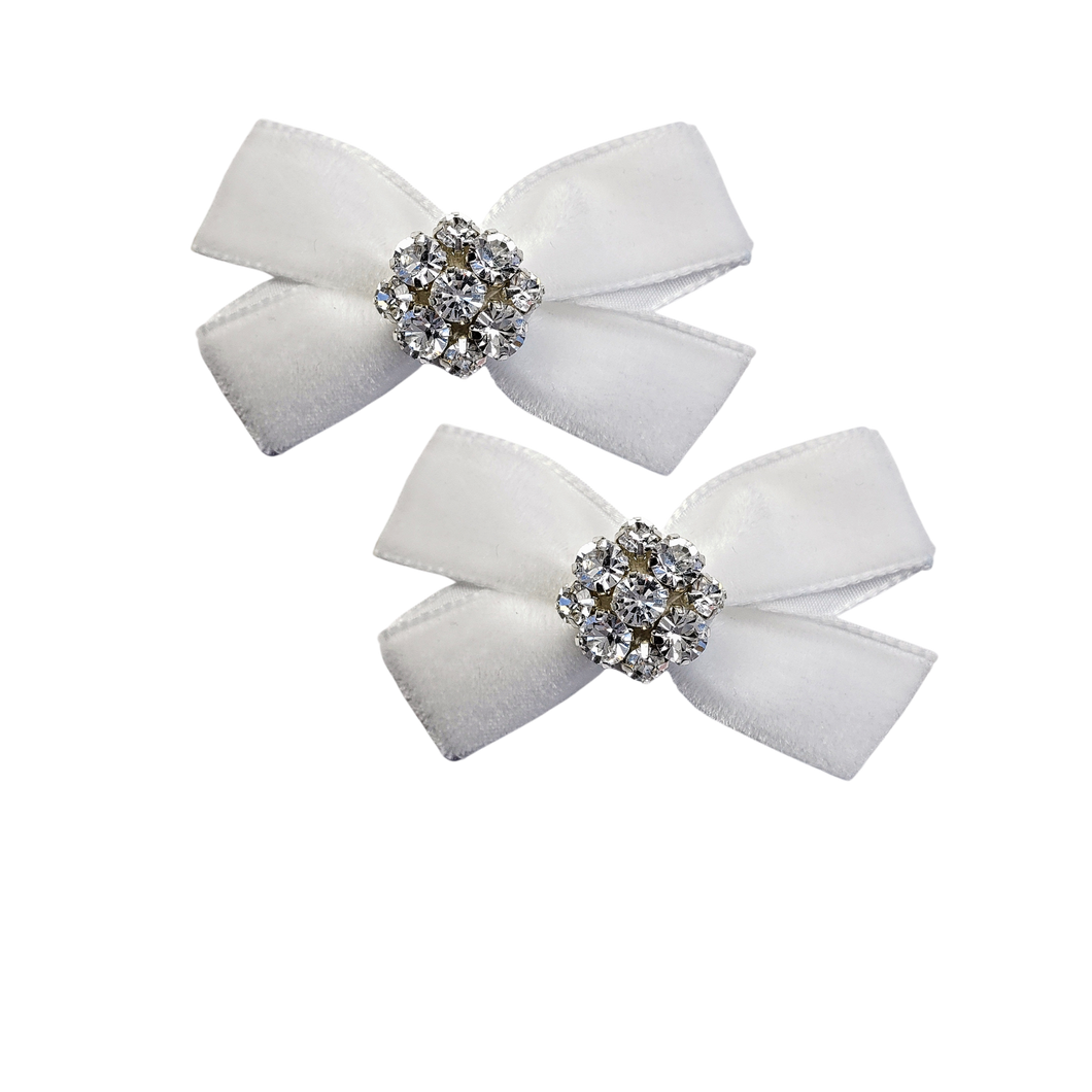 White Lily Rose Mini Bow Duo