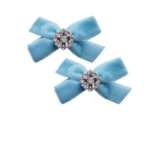Ice Blue Mini Bow Duo